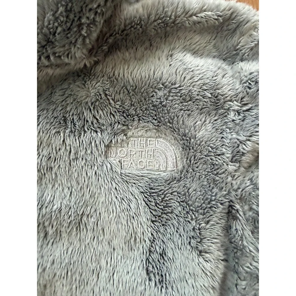 The North Face Osito Fleece Jacket Womens XS Gray‎ Full Zip High Pile Soft Fuzzy